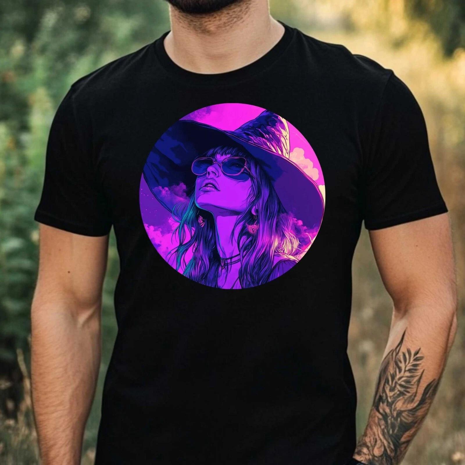 T-Shirt Herren Hexe Vaporwave Motiv Baumwolle Größe XS bis 5XL XXXXL