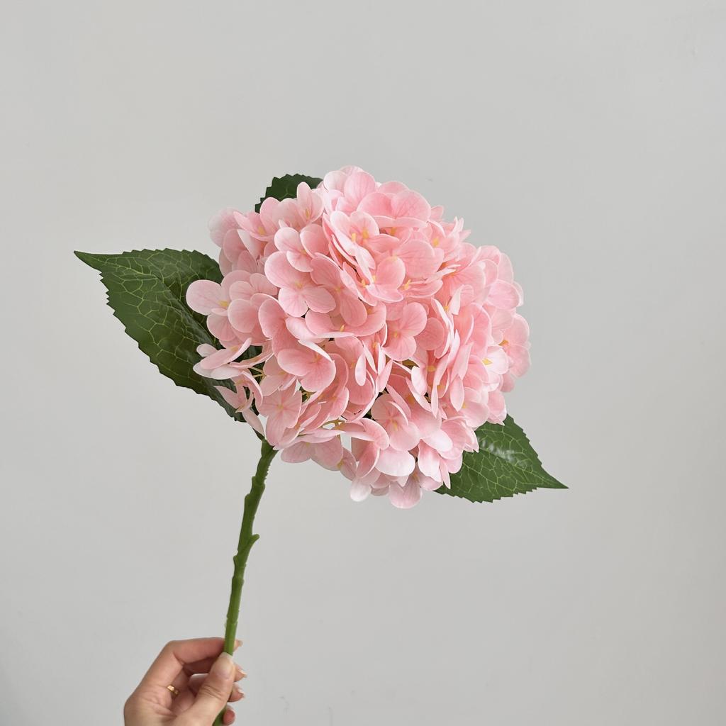1Pcs Artificial Hydrangea Flowers Real Touch Artificial Hydrangea Branches Decoration Wedding Bouquet Flower Arrangement