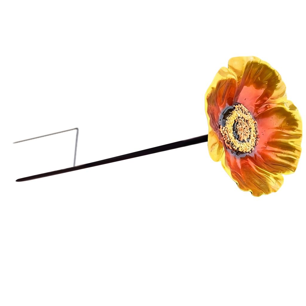 Metal Bee Butterfly Feeder Decorative Bowl Flower Colorful Lawn Stake Bee Baths for Garden for Outdoor Garden Yard Lawn Decor