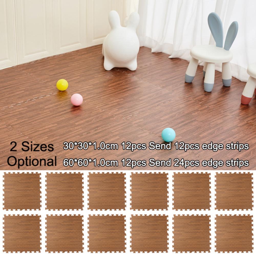 12pcs Comfortable 30/60cm Baby Play Mat EVA Foam Baby Mats Children Exercise Carpet Home Living Room