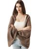 Women's Cozy Wool Shawl - Solid Color Knit for Autumn & Winter