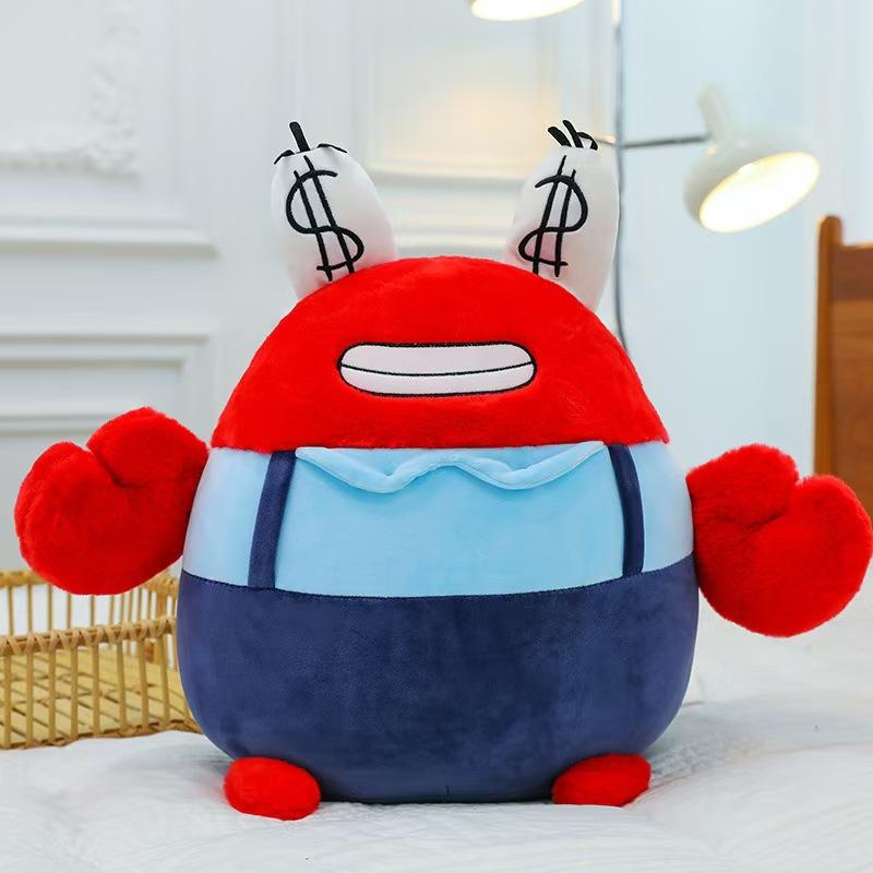 45cm Cute Q Version Spongebob Patrick Squidward Plush Doll Cartoon Sleeping Pillow Soft Stuffed Toy Gift 45CM