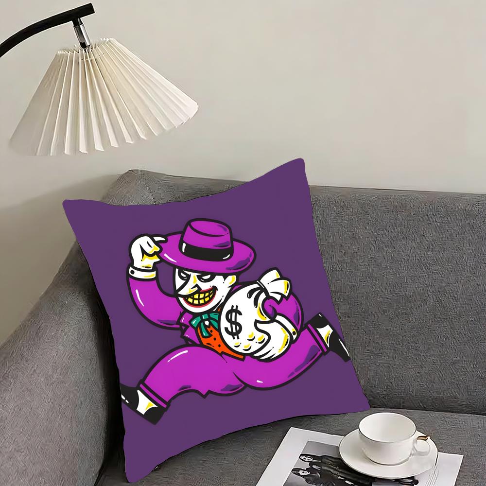 Monopoly Cushion Cover Reversible Plush Pillow Cover – For car, sofa, bedroom, perfect as a gift.