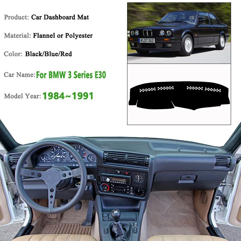 Voor BMW 3 Serie E30 Accessoires 1984~1990 1991 Auto Dashboardhoes Dashboardmat Dashboardmat Dashboardkussen Zonnescherm Tapijt Accessoire