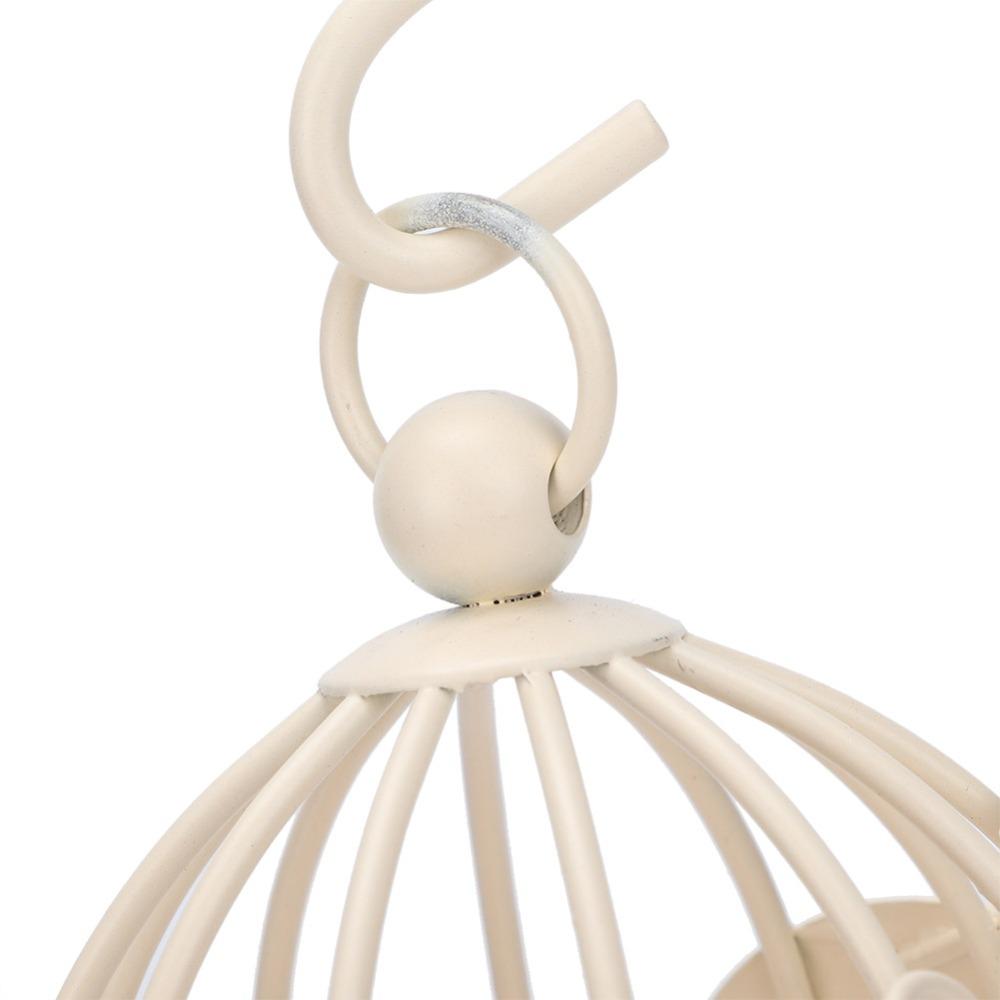 Iron Iron Birdcage Lantern Birdcage Black, White Birdcage Candle Holder 9.1in Tabletop Lantern Decor Dining Table