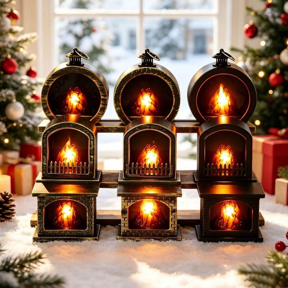 Creative Design Fireplace Lights Glowing Light Simulation Fireplace  Home Decoration