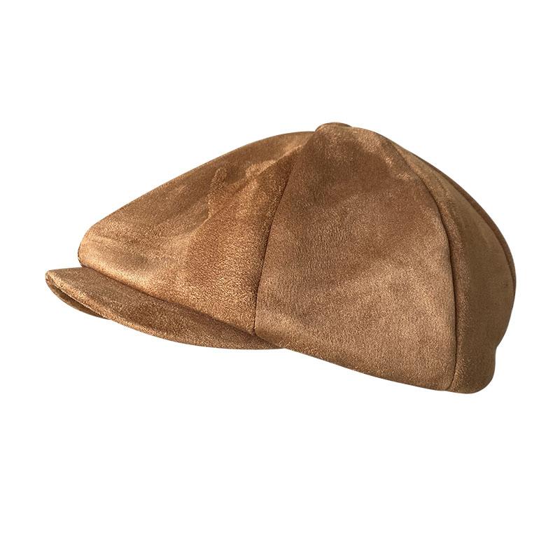 Retro Top Grade Suede Newsboy Caps Men Oversized Head Circumference Flat Caps Women British Gatsby Cap Autumn Winter Hat BLM223