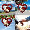 1pc Acrylic 2D Panda Love Heart Pendant, Christmas Tree Car Rearview Mirror Pendant Home Party Pendant