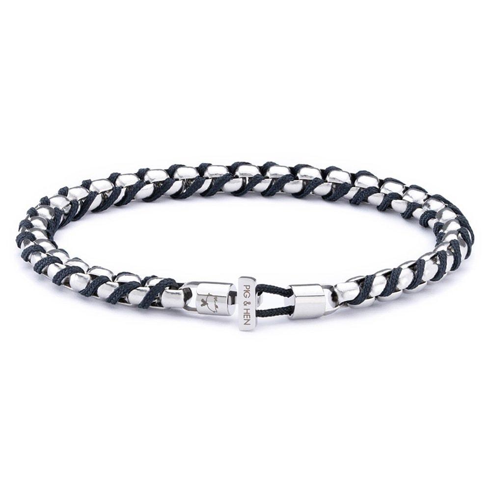 Pig & Hen Catena Venetian Bracelet - Navy x Silver