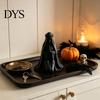 Dunkle Ästhetik Desktop-Dekoration 3D-gedruckte kniende Skelettbraut-Figur, Gotische Totenkopf-Statue Detaillierte 3D-Kunst mit Schleier & Krone, Halloween-Tischdekoration