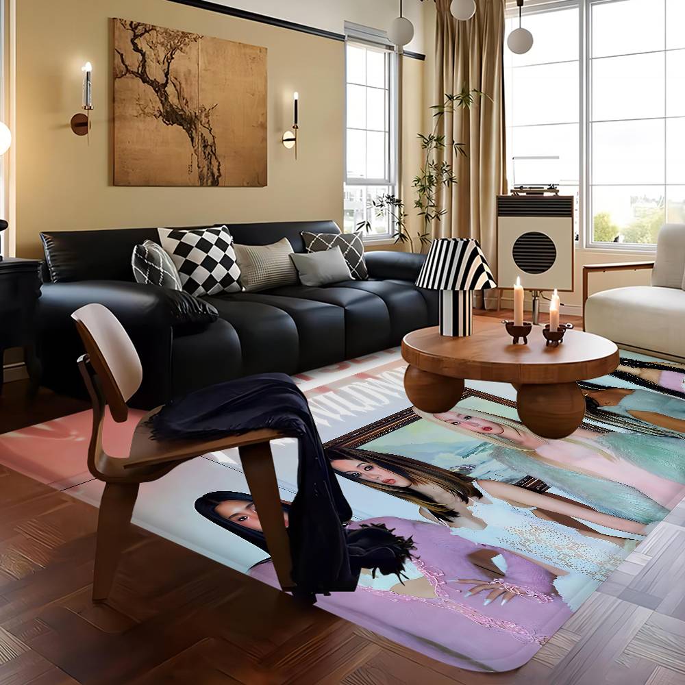 Kpop Band K-KatseyeS Room Mats Retro Multiple Choice Living Room Kitchen Rug Non-Slip Welcome Rug