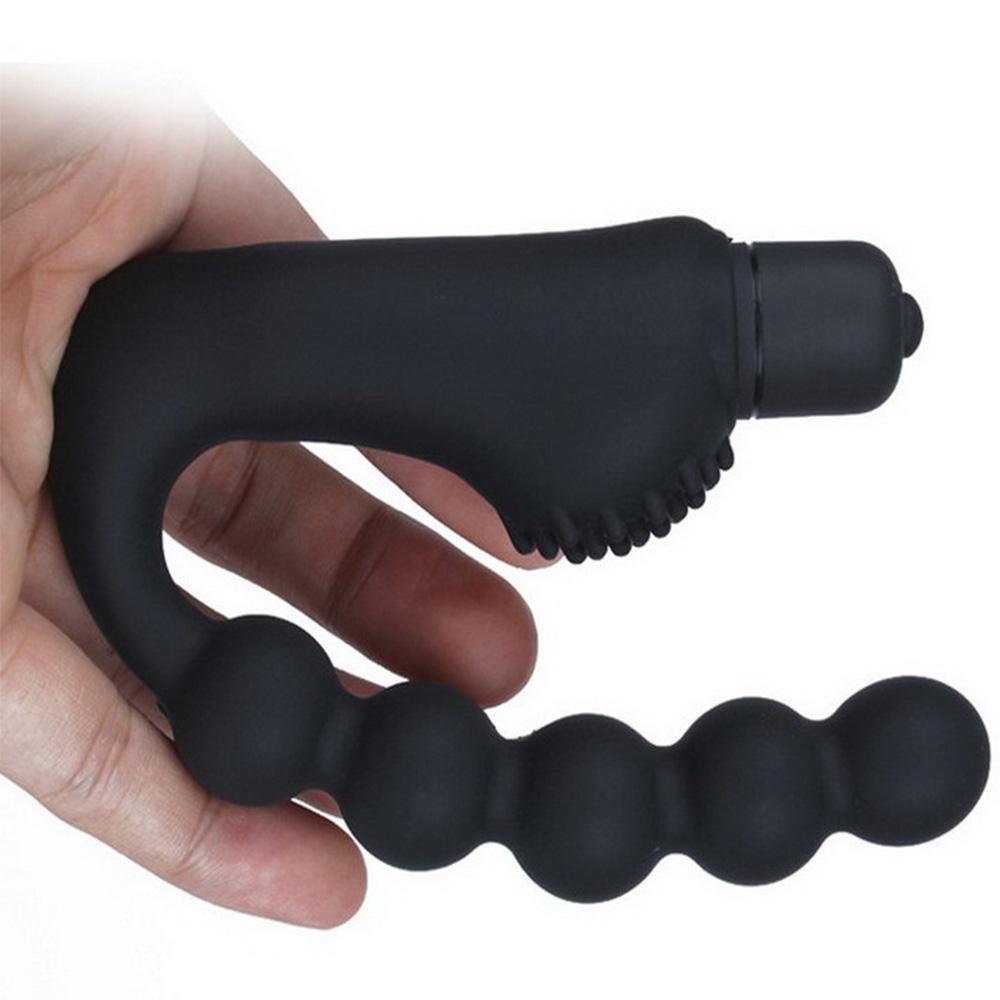 Vibrator anal cu 10 viteze, mărgele, plug anal, vibrație, silicon, masaj de prostată, jucărie anală pentru bărbați