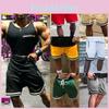 Comfortable Mens Bodybuilding Short Pants With Adjustable Waist And Side Zipper Pockets