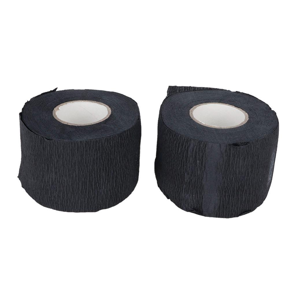 2PCS Black Color Disposable Neck Strips Flexible Paper Professional Grade Neck Paper Stretchy Material Disposable Design