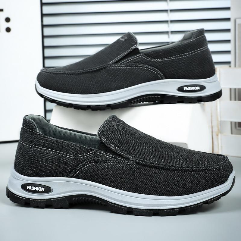 Men's shoes summer new lazy one-pedal casual shoes breathable mesh dad shoes old Beijing cloth shoes men