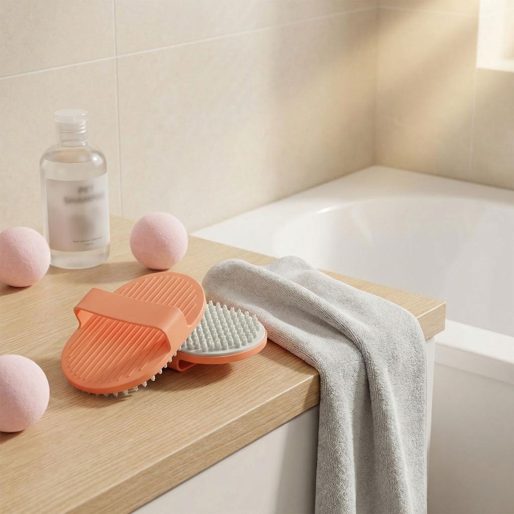 Pet Massage Comb Cleaning  Bathhouse Cats And Dogs Take A Bath And Brush