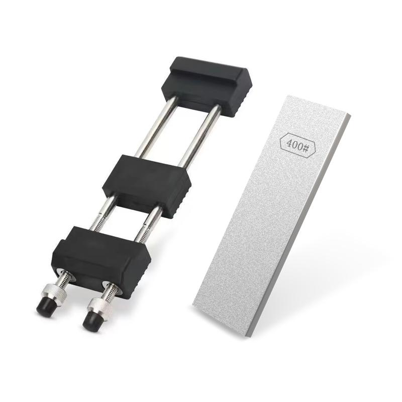 Sharpening Stone Holder Set Diamond Grit 240-1000# Two-sided Grindstone Whetstone Base Fix Bracket Non-slip Sharpener Dock Steel