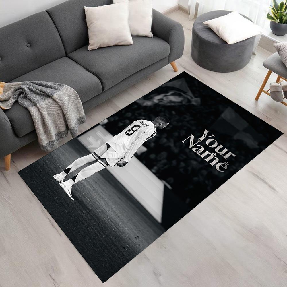 Mbappé Personalized Text Area Rug Perfect for Living Rooms Foyer Bedrooms Study room Antislip Carpet Anime Office Decor Best for Christmas