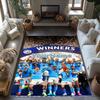 Manchester City Customize Text Floor Rug Office Rug Suitable for Playrooms Decorate Room Living Rooms Game Room Anti-slip Rug Anime Office Decor