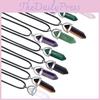 Pendant Column Hexagonal Necklace Natural Quartz Crystal Point Chakra Healing