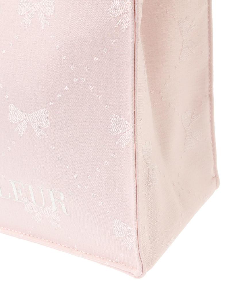 Maison De Fleur Tote Bag, E-commerce Exclusive Ribbon Pattern Jacquard Square Tote, Small, Women's, Pink