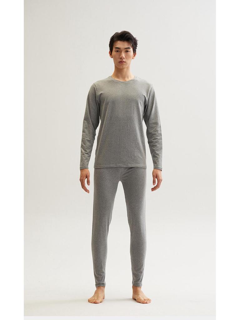 Men's Pure Cotton Autumn Thermal Underwear Set - Sweater and Pants for Youth