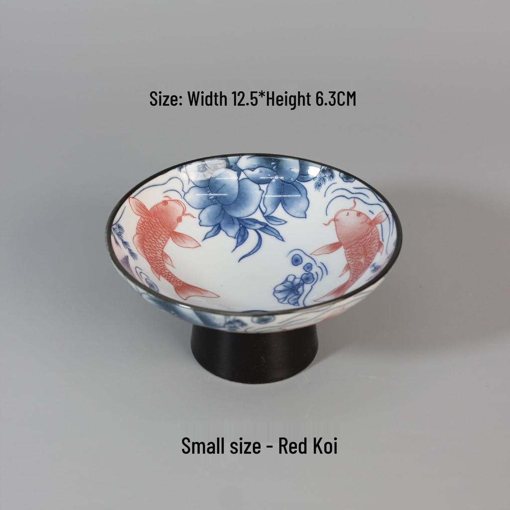 Chinese Blue and White High-Footed Porcelain Pastry Plate - Small Size for Fruit, Tea, Snacks, Nuts, or Pot Stand