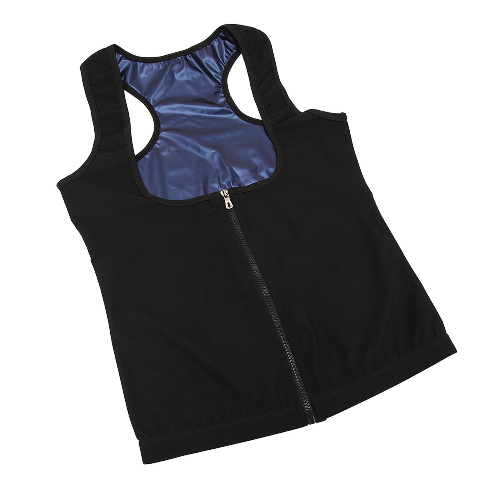 

Женский жилет-сауна, удобный, для потоотделения, для похудения, жилет-сауна с застежкой-молнией для занятий йогой LXL XXL/XXXL