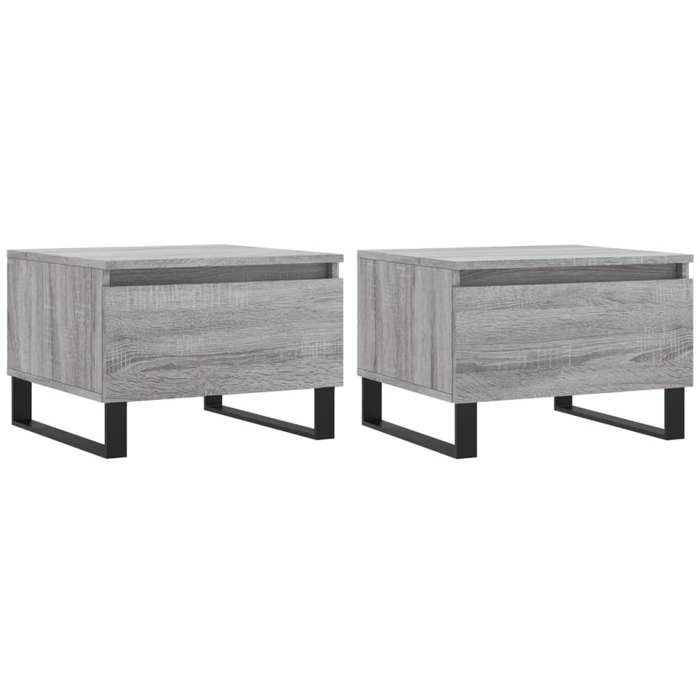 VidaXL Coffee Tables 2 Pcs Sonoma Grey 50x46x35 Cm Engineered Wood 830889