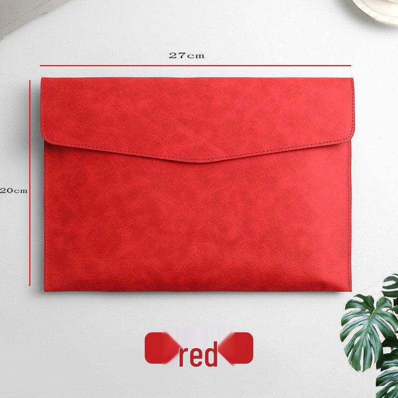 A4 Waterproof Leather File Folder, Large Capacity Business Document Bag with Custom Logo Options