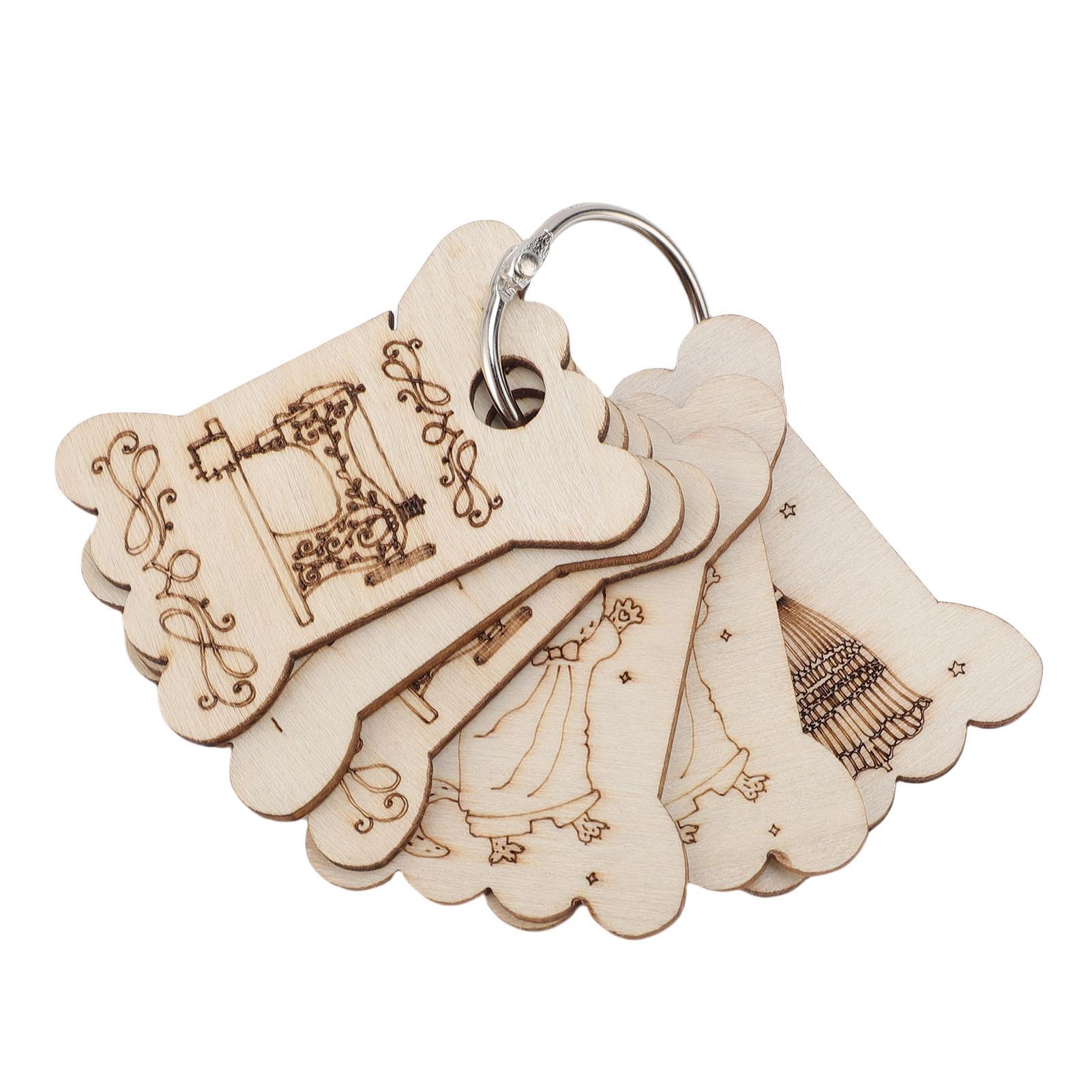 6 шт. бобины для ниток, изысканные узоры, деревянная доска для намотки ниток, органайзер для вышивальных ниток