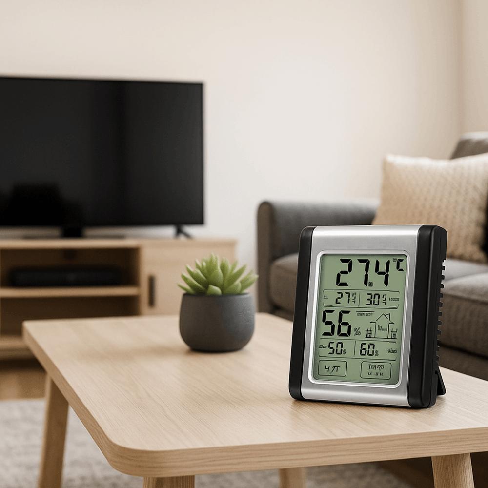 ABS Material Temperature Meter  Hygrometer Electronic Thermometer  Living Space