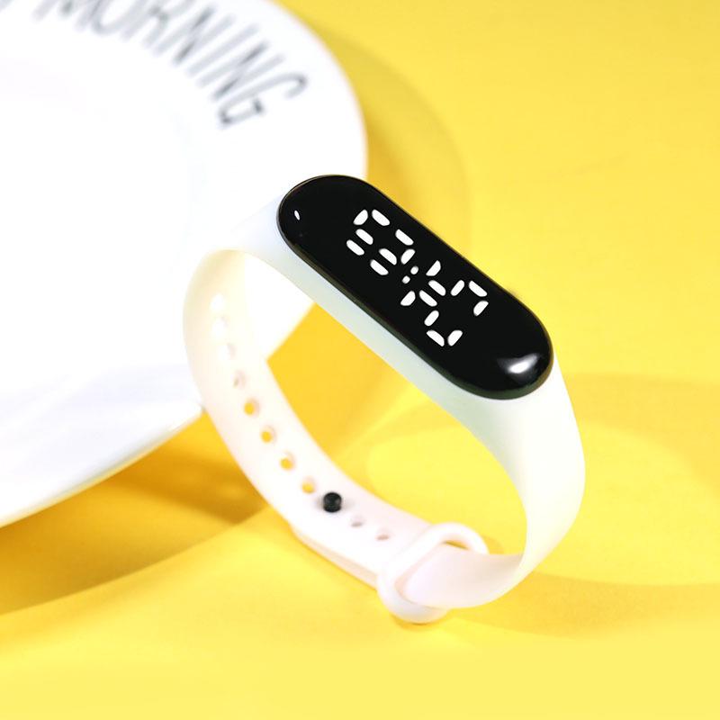 Waterproof White Light LED Sports Watch for Primary & Middle School Students