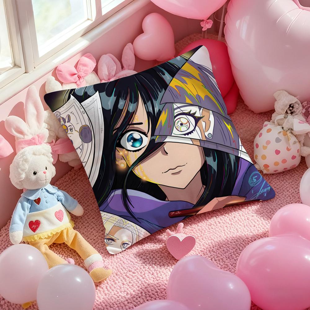 Z-ZENSHU Anime Cushion Cover Pattern Printed Pillowcase for Living Room Sofa Cushion Cover & Bedroom Decor