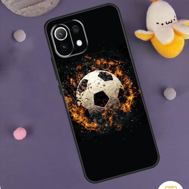 Football Soccer Ball Case For Xiaomi 15 14 Ultra 13T 14T 15T 17 Pro Max POCO F8 Ultra F5 F6 F7 X5 X6 X7 Pro Cover