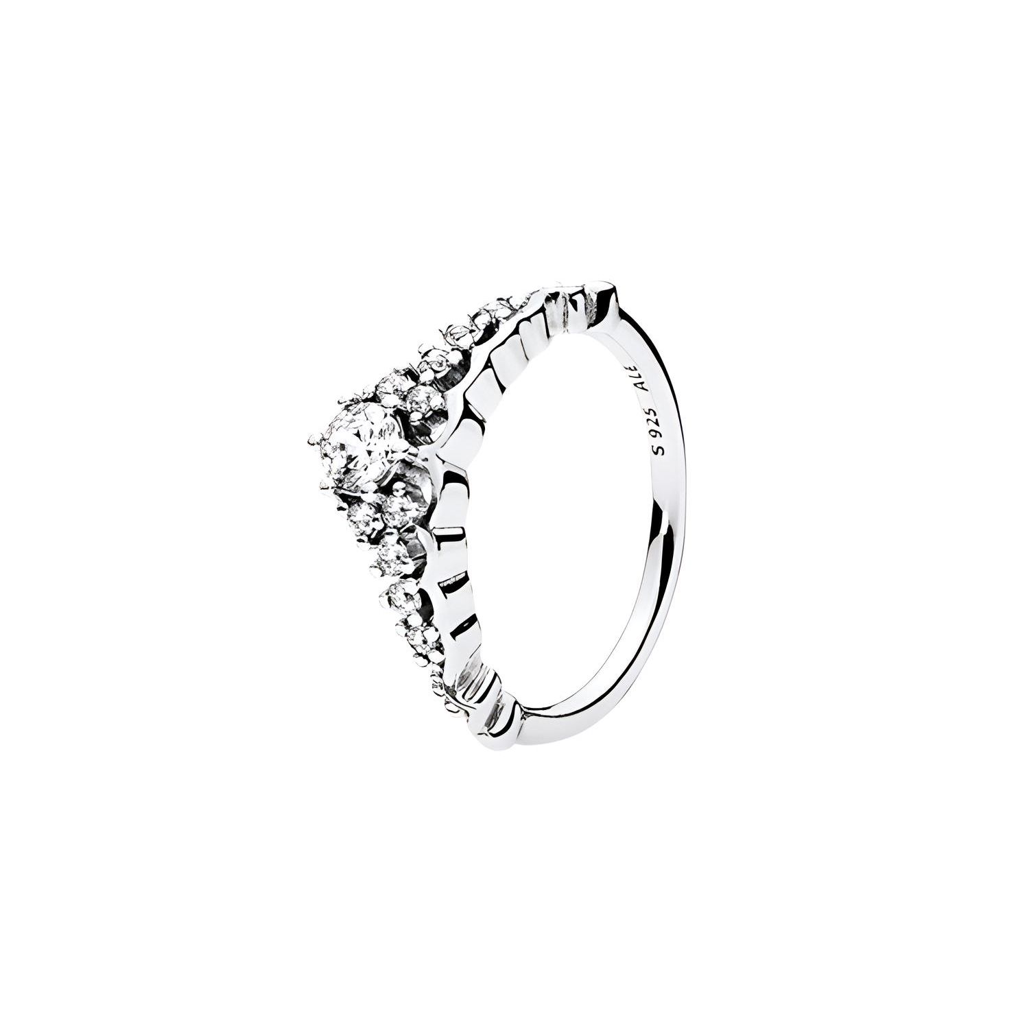Pandora Fairy Tale Crown 925 Silver Cubic Zirconia Ring Women ring 196226CZNEW 54