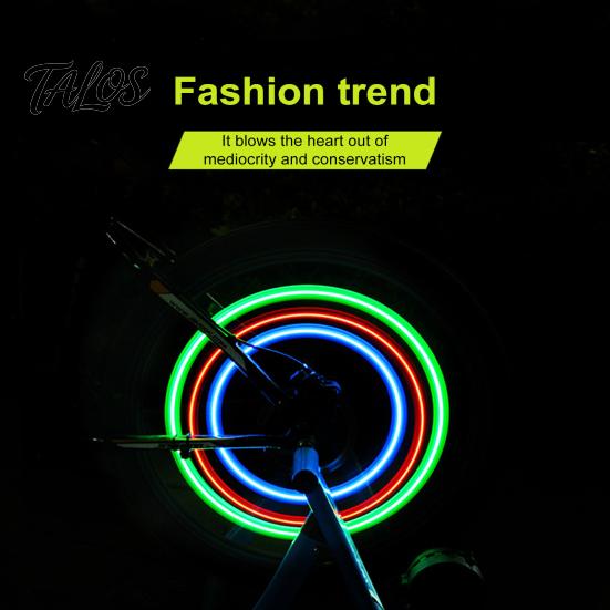 Bike Spoke Light 2Pcs Wheel Lights Super Bright Waterproof Compact Size Safety Ultralight Simple Installation Bicycle Cycling Accessories LED