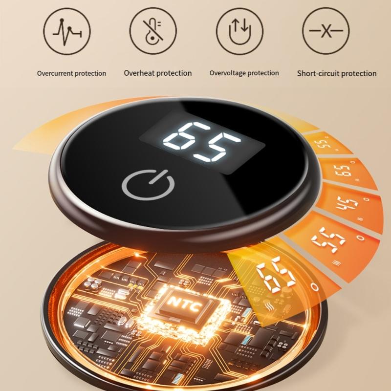 Explosions Proof Rechargeable Heating Pad Digital Display Temperature Control USB Charging