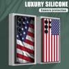 American USA Flag Five-pointed Star S25 Ultra Case For Samsung Galaxy S25 S24 S23 S20 S21 FE S22 Ultra S10 Plus Soft Phone Cover