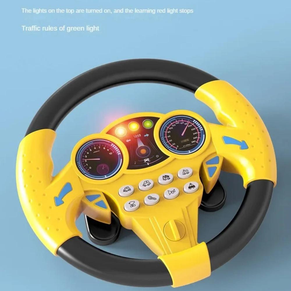 360 ° Rotation Simulation Steering Wheel Toys Montessori Simulate Driving Car Toy Educational Toys