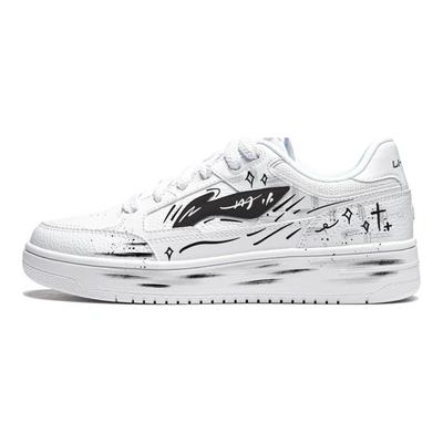 Li Ning Tianji Black White Weightlessness Synthetic Leather Abrasion Resistant Slip Resistant Low Top Skateboard Shoes AGCU095-5(Team2030-)