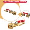 Winterizing Blowout Adapter with Shut Offs Valves, Sprinkler Blowout Adapter with Quick Connect Plug to 3/4 Garden Hose