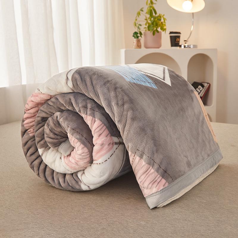 

Толстое теплое фланелевое одеяло из молочного флиса для детей - мягкий ворс и чехол для дивана, идеальный подарок 180x200cm Four Seasons 2.1 lbs