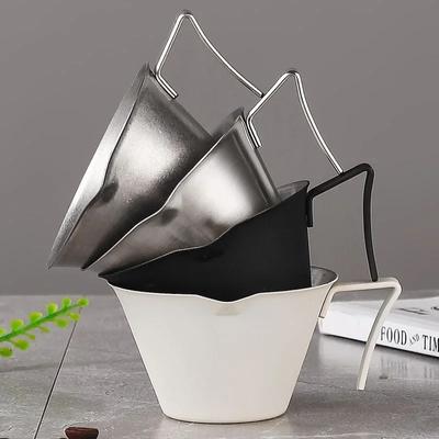 Filiżanka do kawy Espresso Skala pomiarowa Kubki Stal nierdzewna Mleko Kawiarnia Dzbanek z uchwytem Spiczasty dzióbek Akcesoria kuchenne Coffeeware