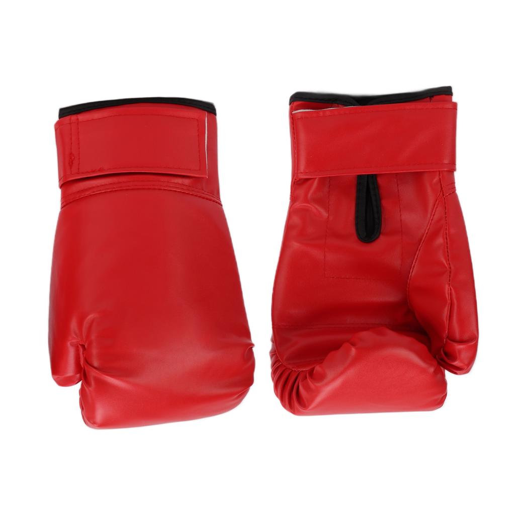 1Pair Adult Unisex Training Boxing Gloves Free Fight Sanda Muay Thai Boxing Gloves 10ozRed