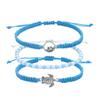 Beach Surfer Wave Bracelet for Women,Ocean Wave Adjustable Waterproof Handmade Braided String Beaded Bracelet Friendship Anklets
