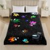 Among Us Print Flannel Blanket Cozy Warm Plush Throw Blanket For Bed Sofa Couch Indoor Household Use