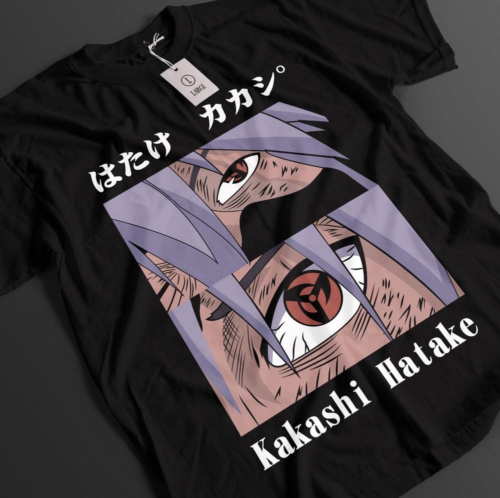 

Naruto Shirt Kakashi Tshirt Sasuke T-Shirt Obito Rin Anime Minato Unisex Tee L