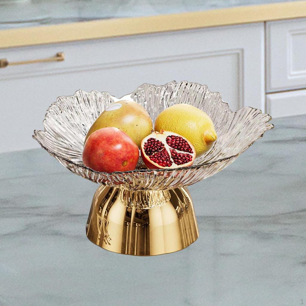 Decorative Pedestal Bowl Dish Holder Dessert Display Stand Decor Fruit Basket Serving Tray for