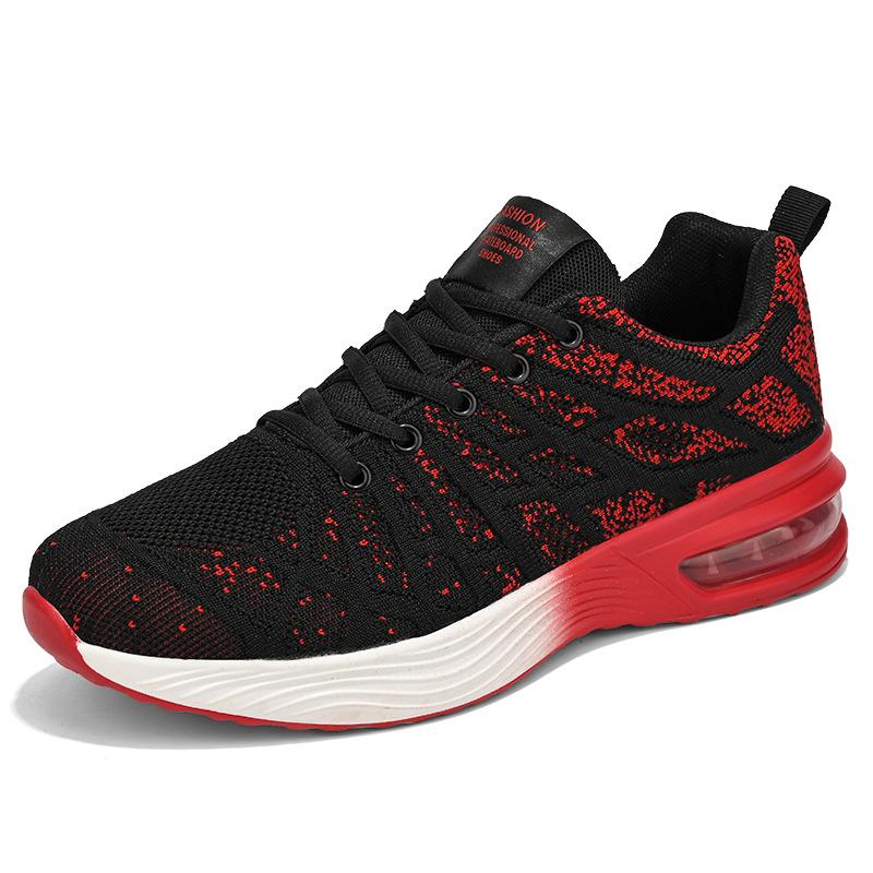 Autumn low-top large-size fly-woven mesh breathable running shoes air cushion soft-soled sports shoes